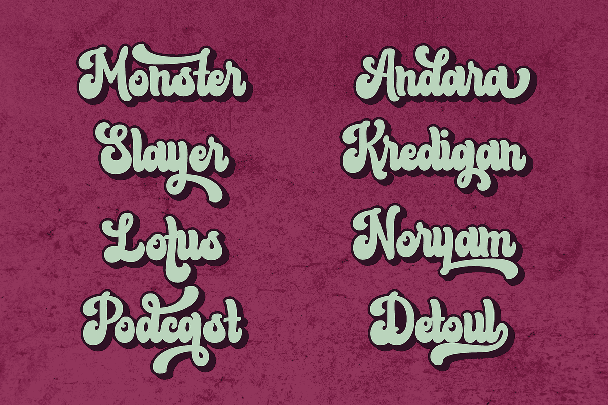 Bluend - Retro Script Display, a Script Font by ahweproject (Photo 7 of 10)