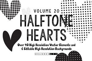 Halftone Hearts Elements