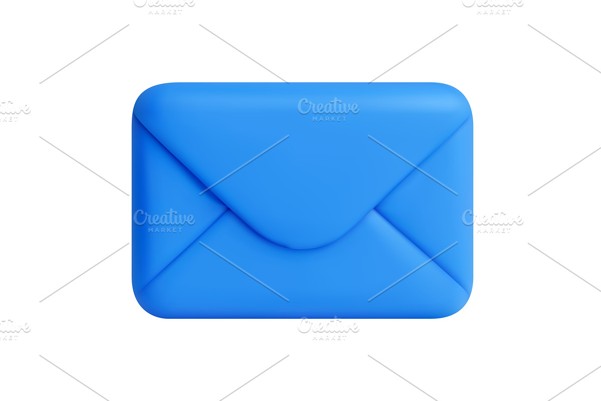 3d closed mail envelope icon., an Object Illustration by ModVector