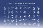 Vintage Rubber Stamps Clip Art Set, an Object Graphic by Paper Flowers Studio (Thumbnail 5 of 7)