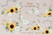 Bees & sunflowers Digital clipart., an Illustration by Yuliya Art (Thumbnail 7 of 8)