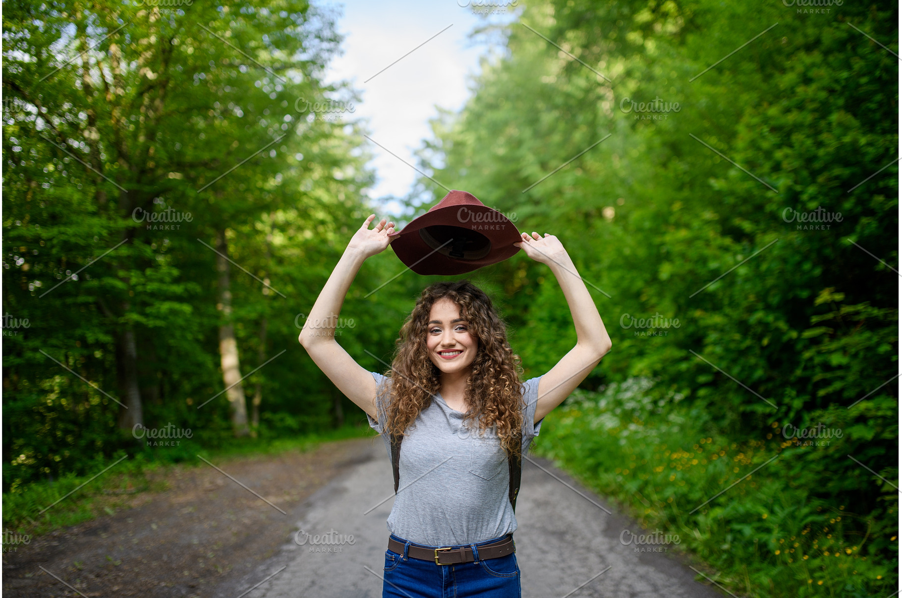 Young tourist woman traveller with, a Person Photo by HalfPoint