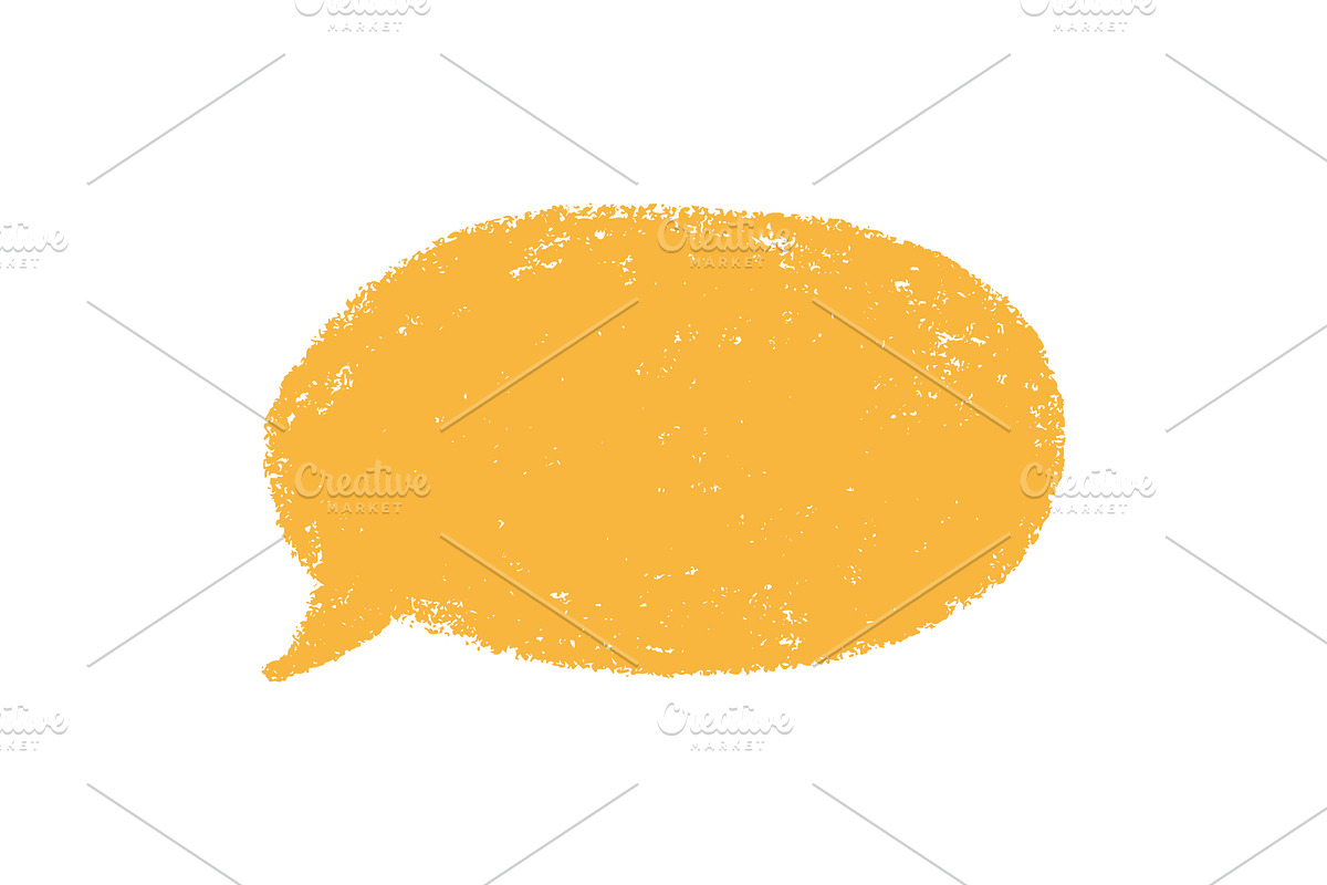 Crayon doodle speech bubble set, an Object Graphic by Elena Pimukova (Photo 11 of 15)