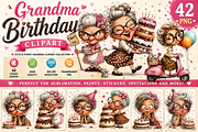 Sassy Grandma Birthday Clipart, a Person Illustration by fashionaddict (Thumbnail 1 of 7)