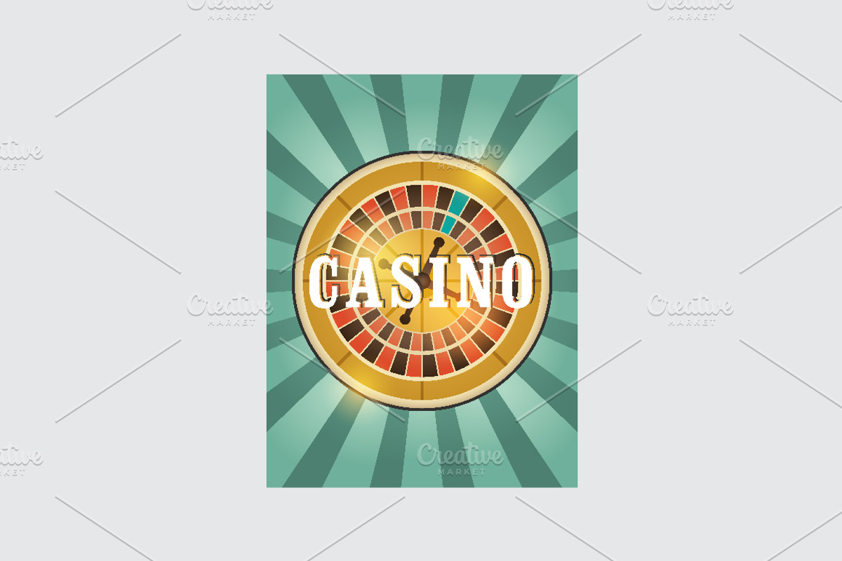 Casino vintage poster., a Decorative Illustration by PoPaShop (Photo 10 of 15)