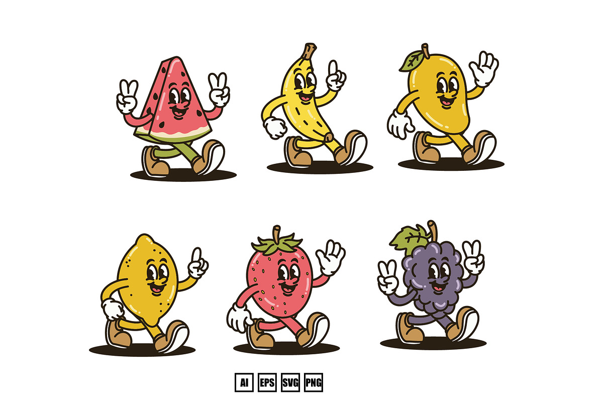 Cartoon Fresh Fruit, an Illustration by kalehstudio (Photo 2 of 5)