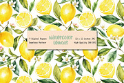 Watercolor Lemon Seamless Pattern, a Pattern Graphic by Villa 11 Estudio (Thumbnail 1 of 8)