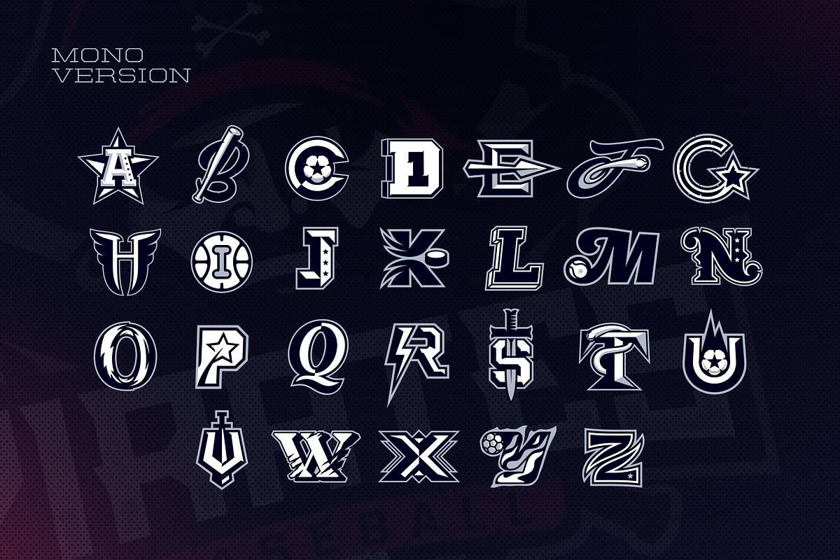 26 Emblems Alphabet, an Illustration by TickStyle (Photo 3 of 4)