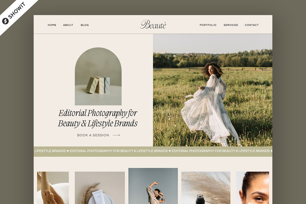 Beautè - Showit Website Template, a Templates & Theme by Studio Zash (Photo 1 of 8)