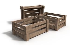 Wooden Crate 3D