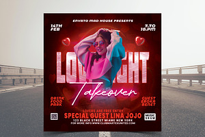 Valentines Flyer Template, a Flyer Template by Poushe Design