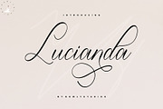 Lucianda Script, a Script Font by Nowlystudios (Thumbnail 1 of 8)