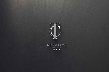 Alphabet Letters Icon Logo CT or TC