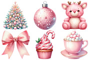 Pink Christmas Clipart, an Illustration by Pixels.Craft (Thumbnail 2 of 7)