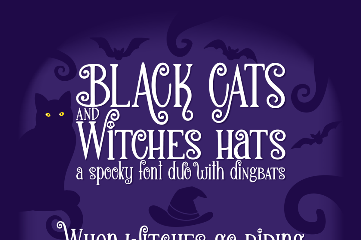 Black Cats and Witches Hats Font Duo, a Serif Font by Amber Nest Design (Photo 10 of 10)