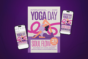 International Yoga Day Flyer Set, a Flyer Template by The Good Store