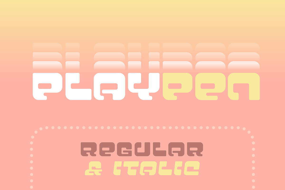Playpen Fun Display Font (2 fonts), a Font by SelfBuild Type (Photo 1 of 4)