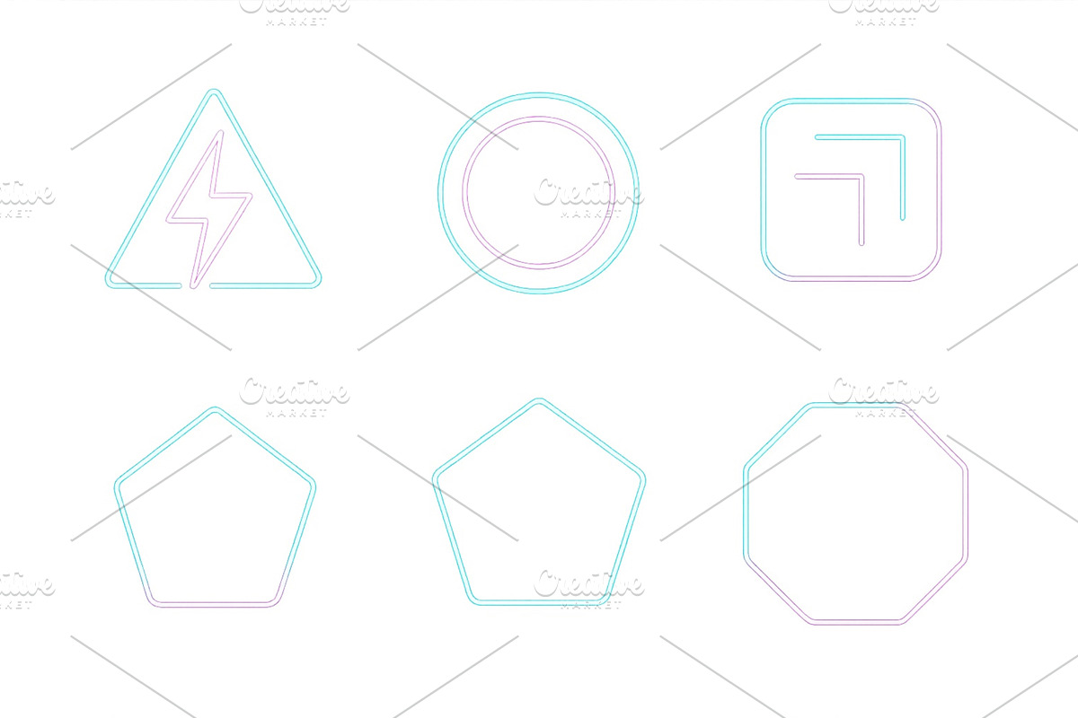 Unique collection of geometric, an Illustration by ZinetroN