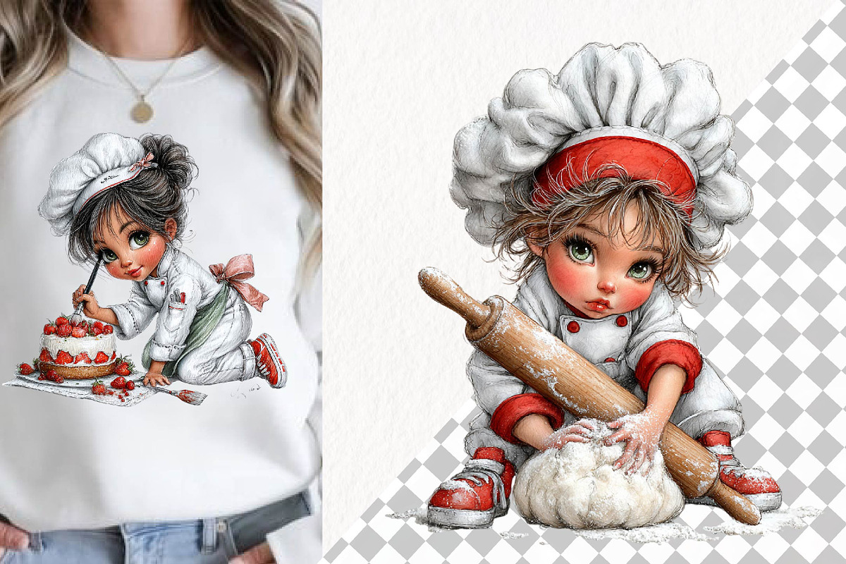 Cute little chef clipart, a Person Illustration by fashionaddict (Photo 3 of 7)