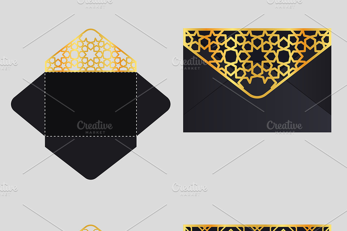 Lace Envelope Template, an Invitation Template by Katyr (Photo 2 of 3)