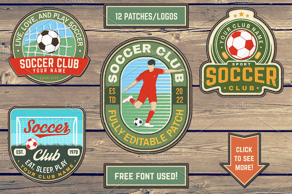 Soccer Club Patches/Logos, a Branding & Logo Template by sivVector (Photo 1 of 2)