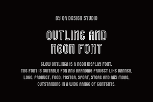 Glow Outliner Futuristic & Neon Font