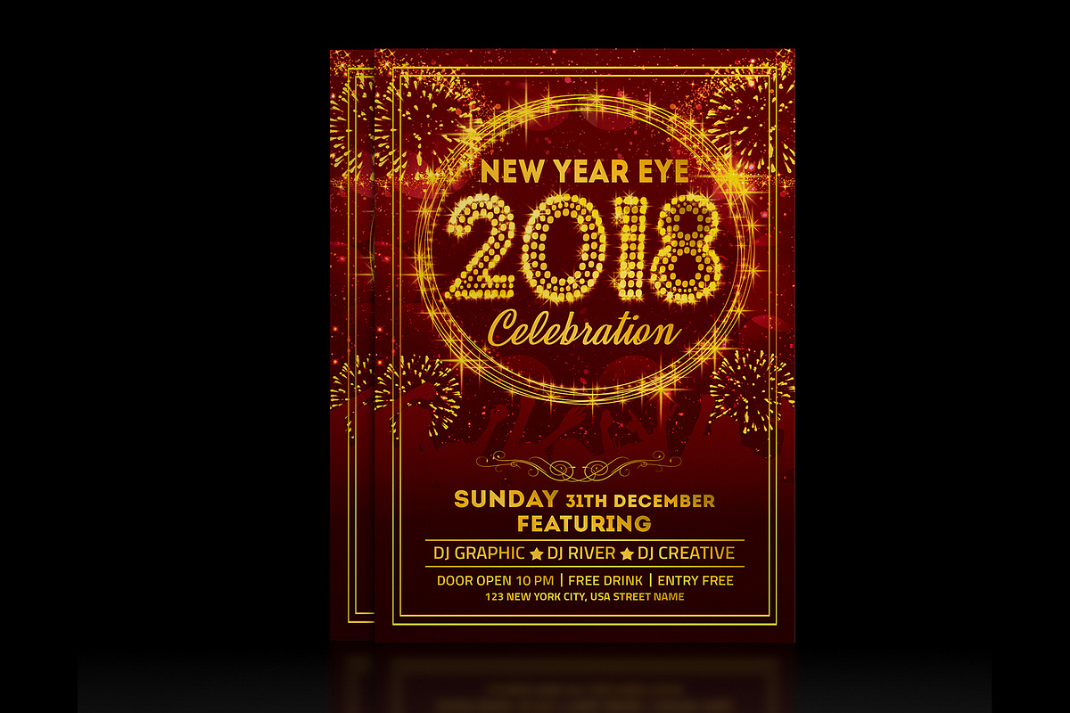 New Year Party Flyer, a Flyer Template by Creative  designer (Photo 3 of 4)