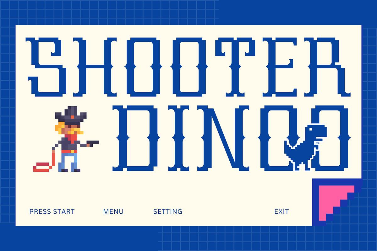 Cowboy Pixel - Western Pixel Font, a Serif Font by Sronstudio (Photo 6 of 11)