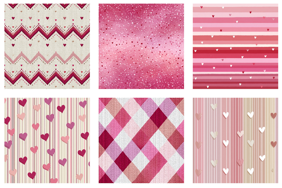 Valentine's Day Patterns, a Pattern Graphic by DreamArtGraphic (Photo 4 of 5)