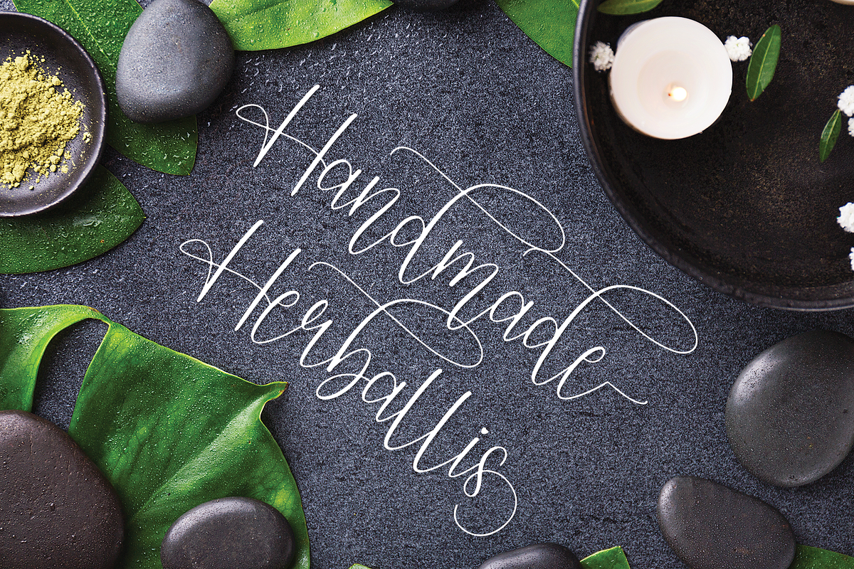 Sagantha | Script Font, a Script Font by Scratchones (Photo 2 of 8)