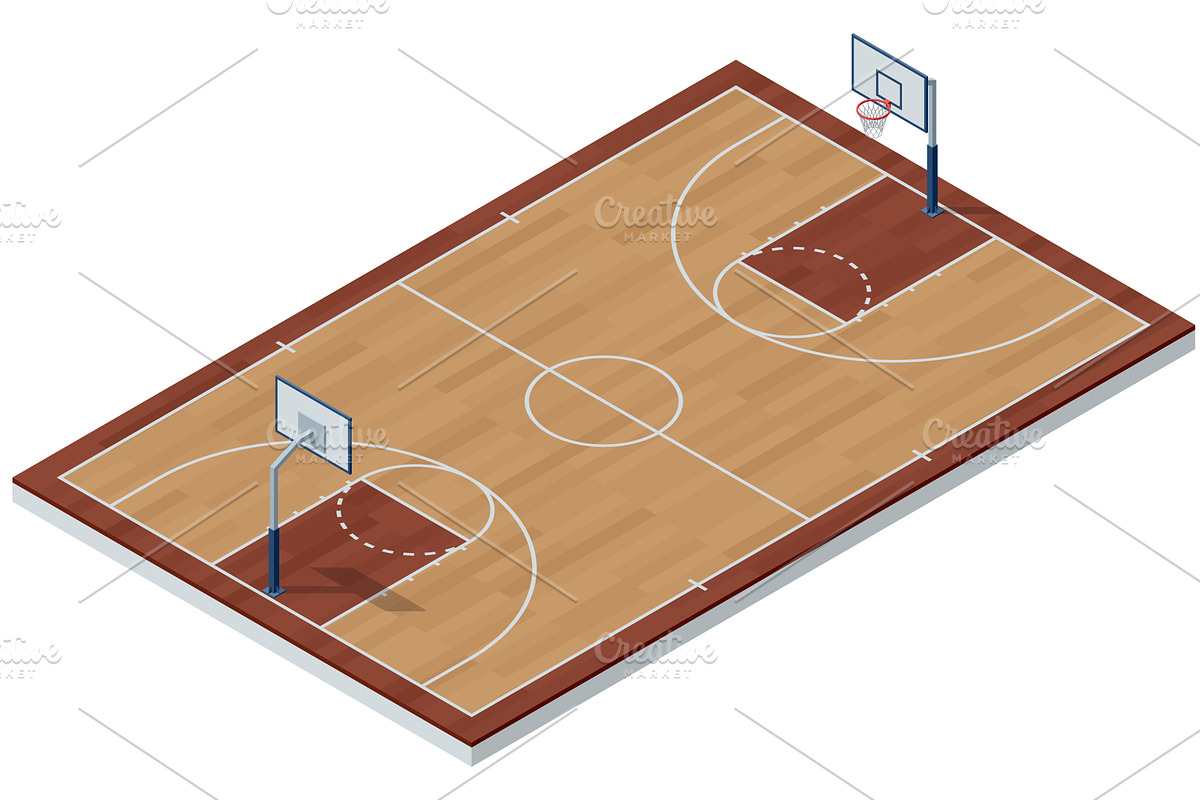 Isometric illustration of an indoor, a Sport Illustration by Golden Sikorka