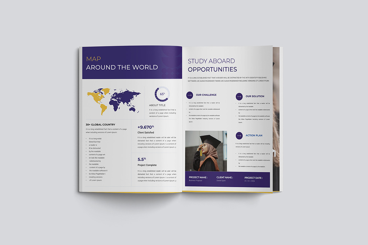 Project School Handbook Template, a Brochure Template by TMint Play (Photo 5 of 8)
