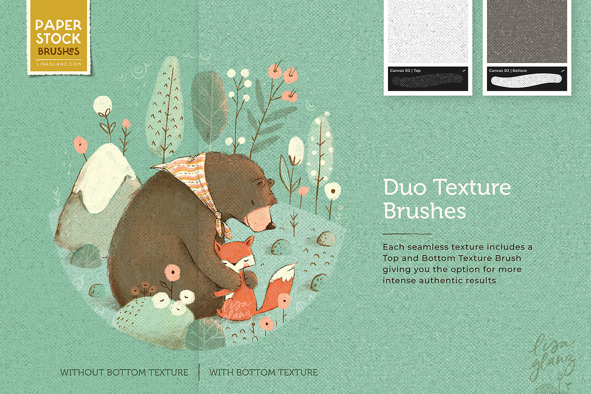 Seamless Paper Texture Brushes, a Brush Add-On by Lisa Glanz (Photo 4 of 15)