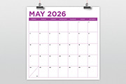 2026 Square 12x12 Color Calendar, a Stationery Template by Running With Foxes (Thumbnail 3 of 6)