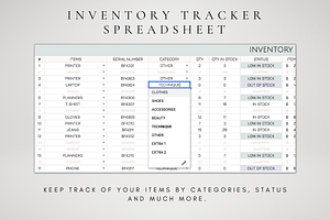 Digital Inventory Tracker Template