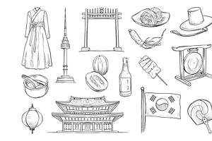 korean handdrawn collection, an Object Graphic by nikagraphic