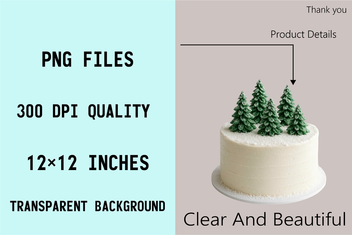 Christmas Cake Sublimation Clipart B, an Illustration by SVGArt (Photo 8 of 8)