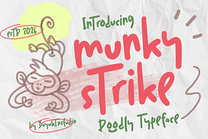 Munky Strike – Doodly Typeface Font
