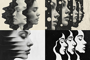 24 Optical Illusion Faces, a Person Illustration by HipFonts (Thumbnail 3 of 7)