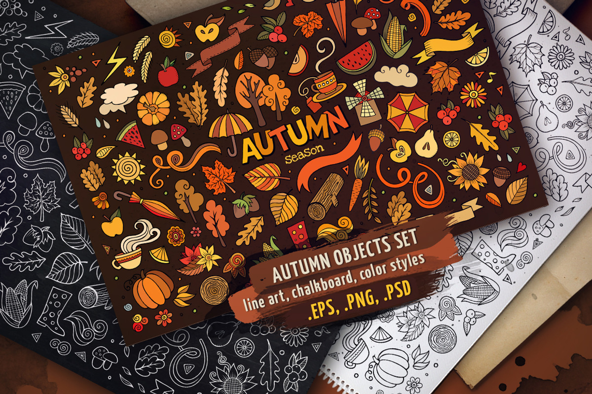 Autumn Objects & Elements Set / 1, an Object Graphic by BALABOLKA (Photo 1 of 4)
