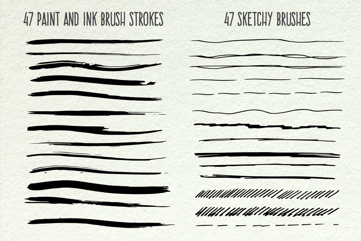 200+ Vector hand drawn brushes preview 2