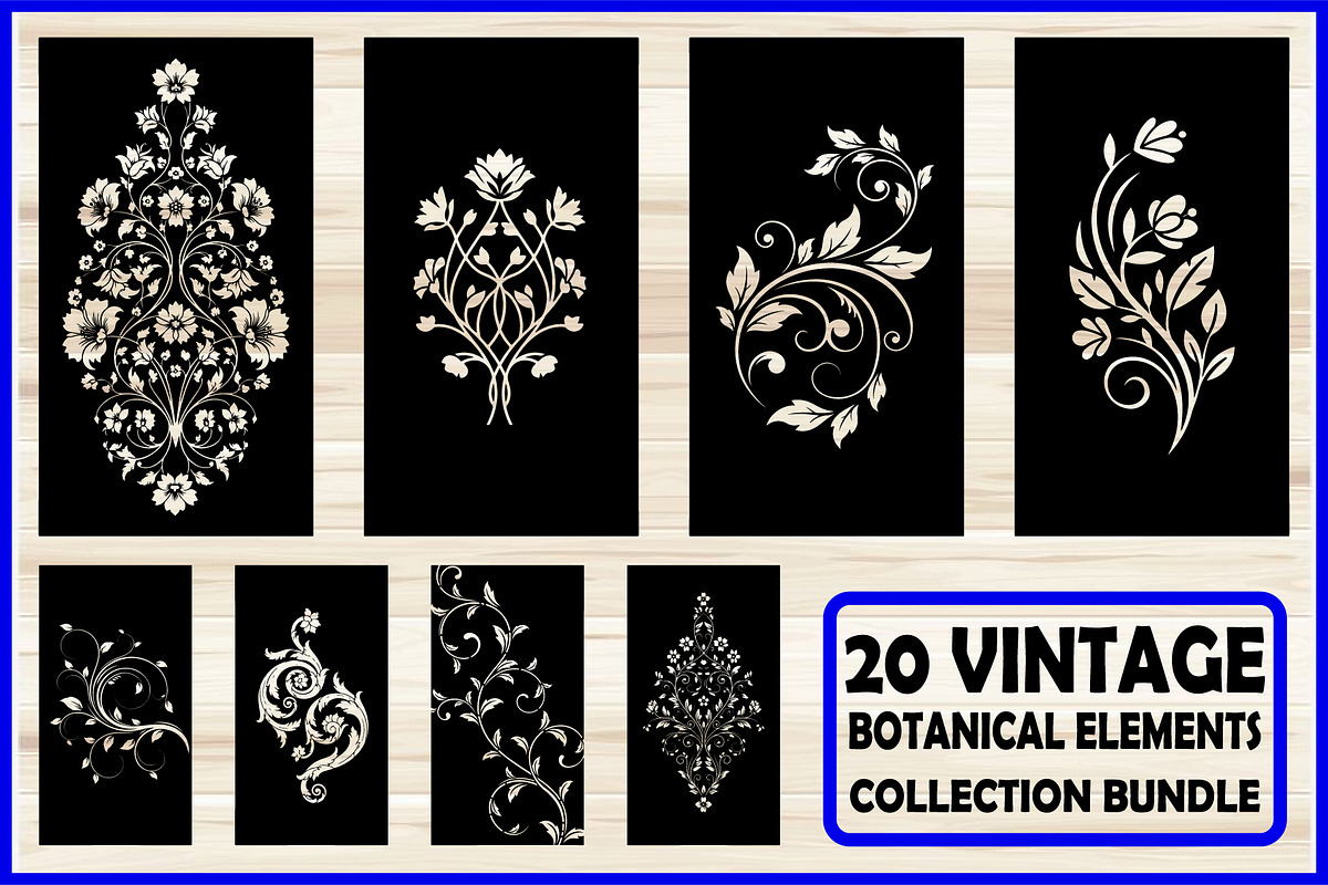 20 Elegant Botanical Ornament SVG, a Decorative Illustration by Artivon (Photo 1 of 4)