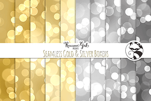 Seamless Gold & Silver Bokehs