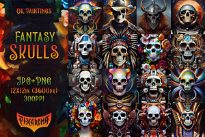 Skulls Bundle - Oil Paintings