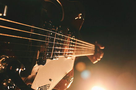 Vintage guitar stock photo