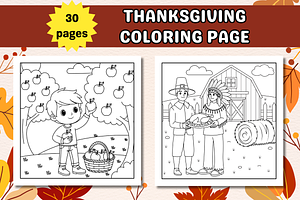 Cute Thanksgiving Coloring Page