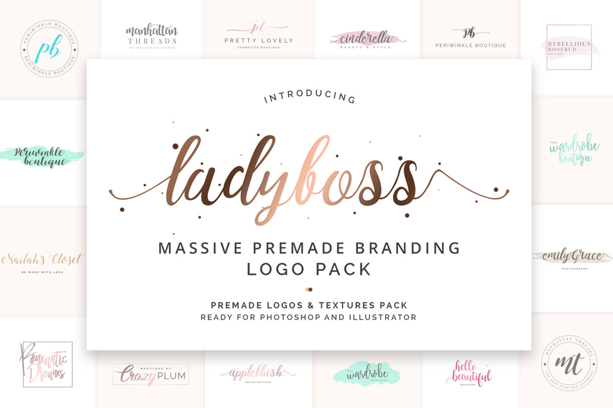 Ladyboss Premade Branding Logos, a Branding & Logo Template by SNIPESCIENTIST (Photo 84 of 84)