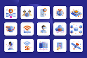 3D Animated Technology Icon Set, an Object 3D Model by Flat Icons (Thumbnail 2 of 5)