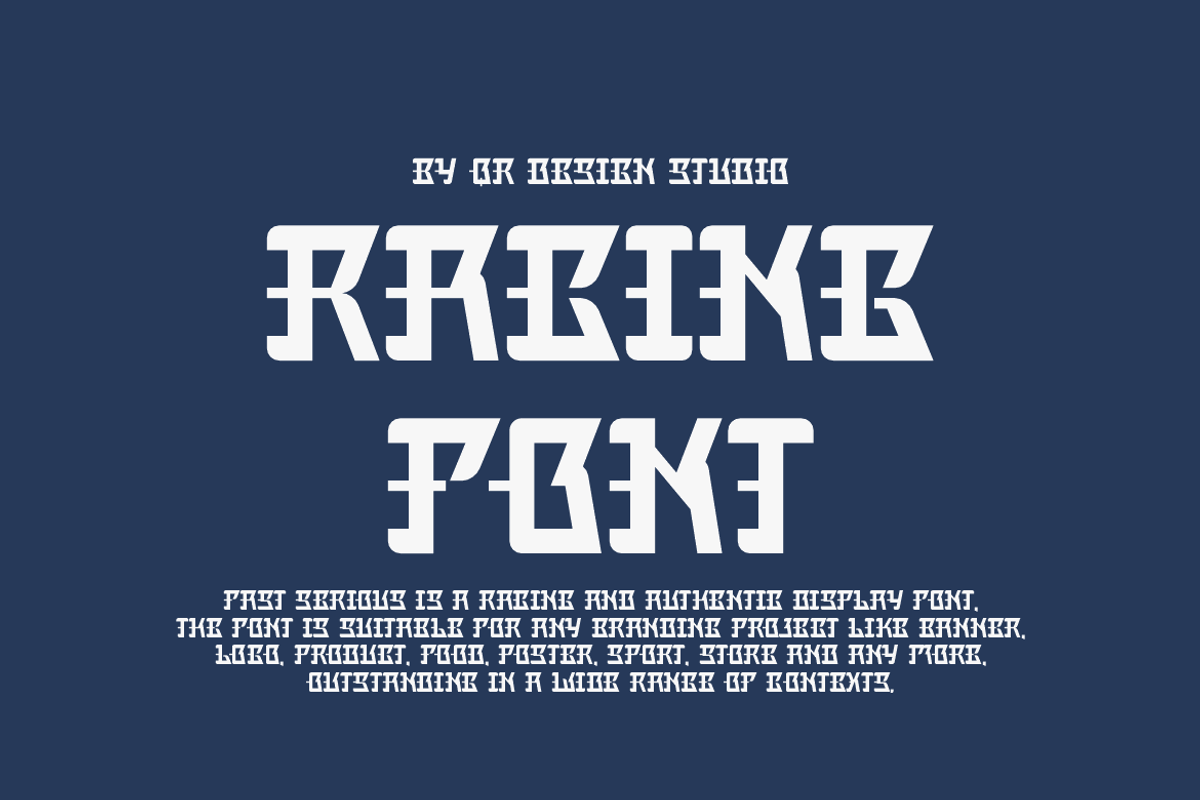 Fast Serious - Racing & Speed Font, a Blackletter Font by QR Design Studio (Photo 2 of 6)