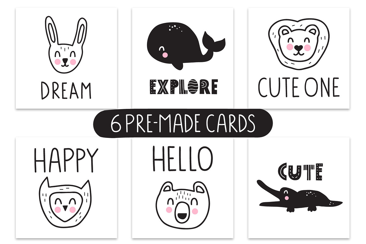 Scandinavian animals Kids collection, an Animal Illustration by cutelevindesign (Photo 6 of 9)